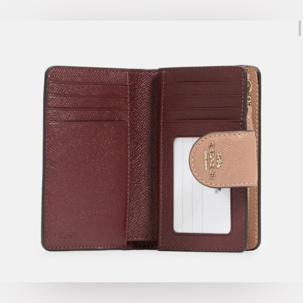 Coach Pebble Leather Wallet in Blush - Picture 2 of 2